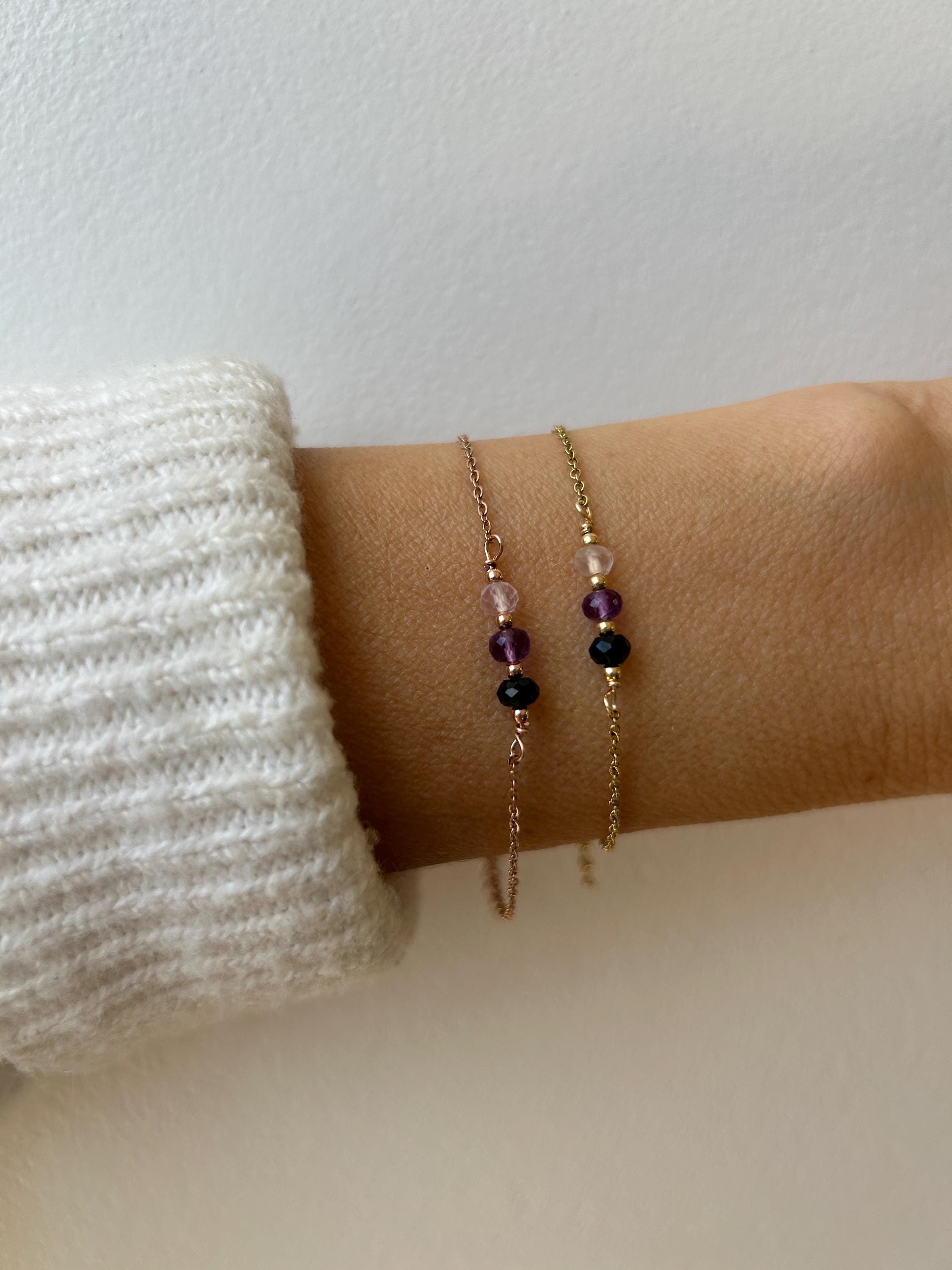 Bracelet de protection pour empathes. Bracelet empathe. Bouclier d aura. Protection contre la sensibilite Empath. Or argent or rose Etsy France
