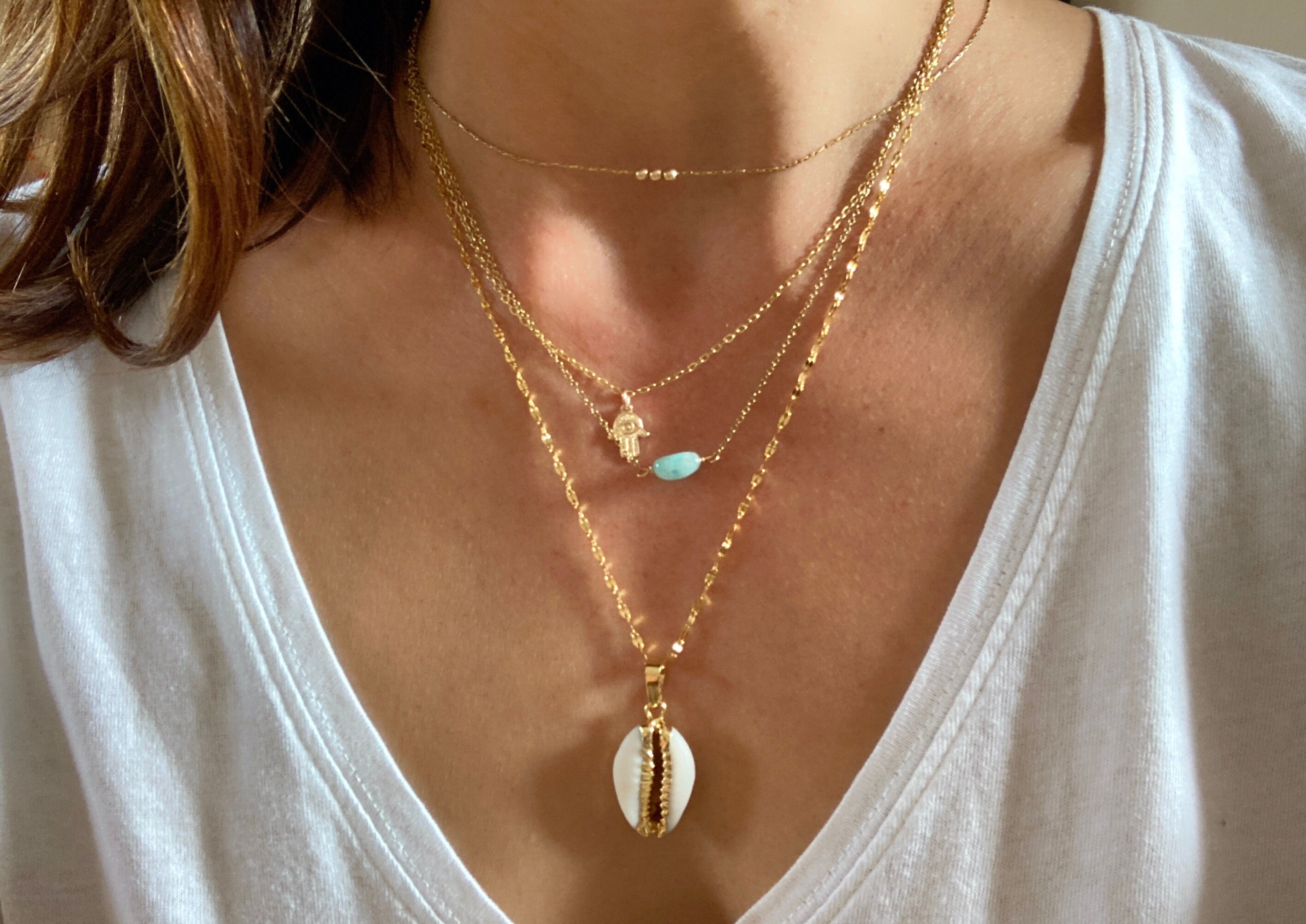 Cowrie Shell Necklace. Shell Necklace 