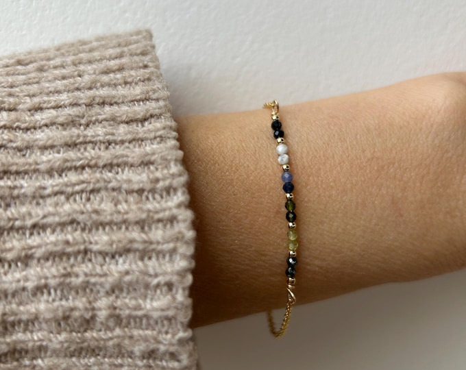 Weight loss aid bracelet. Slimming aid bracelet. Gemstone crystal healing bracelet. Gold filled/sterling silver