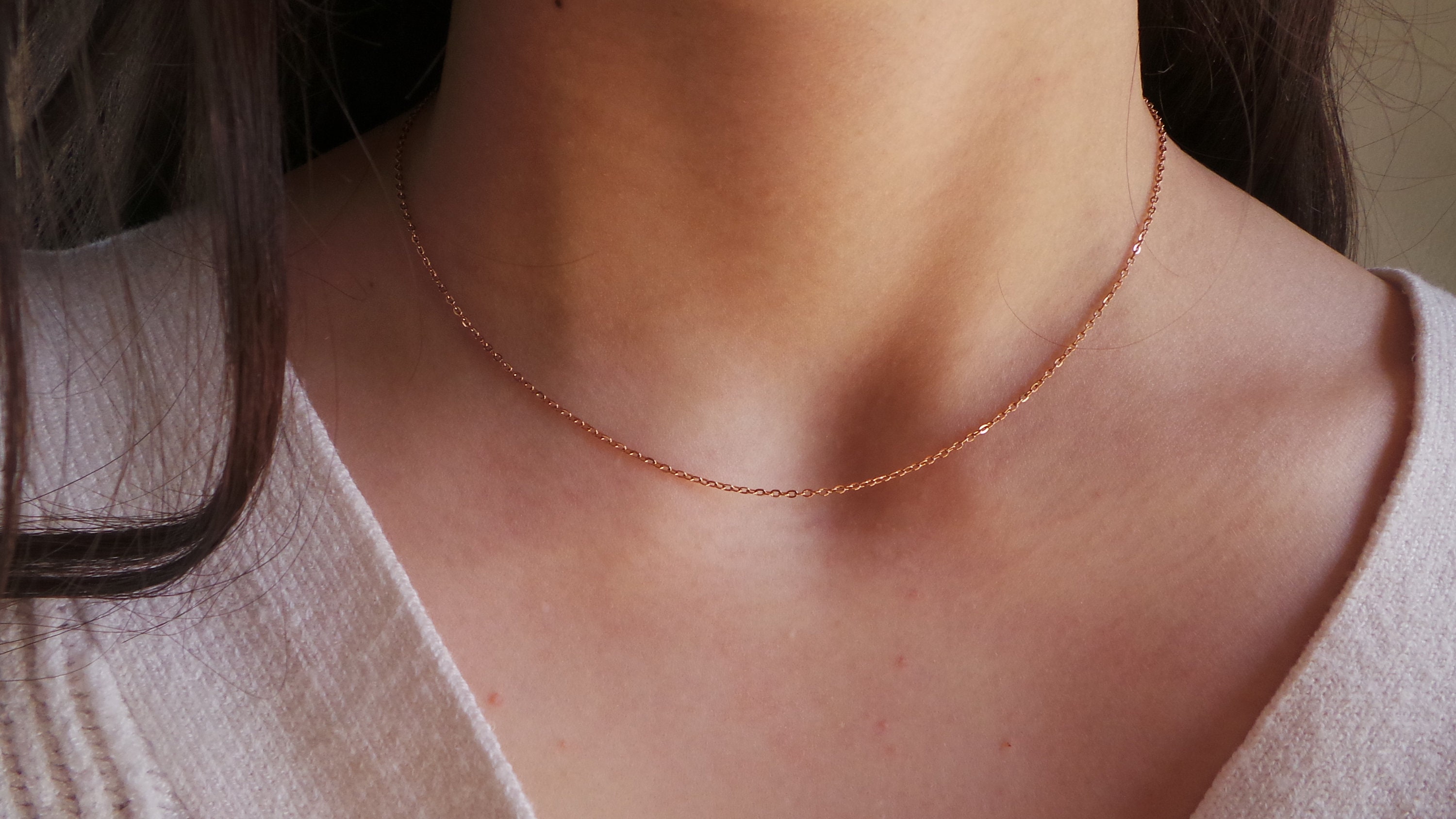 Basic Chain. Dainty Chain Necklace. Minimalist Necklace. Gold