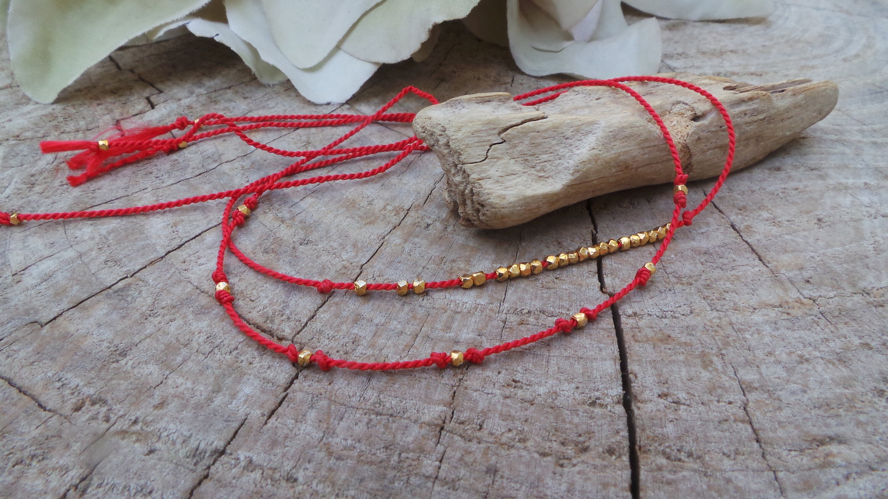 Red string bracelet. Red string of fate bracelet. Red string silk ...