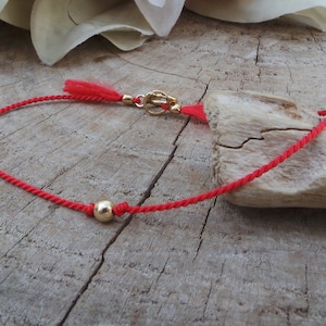 Red string bracelet. Red string of fate bracelet. Kabbalah bracelet. Silk red string bracelet. Gold filled/sterling silver