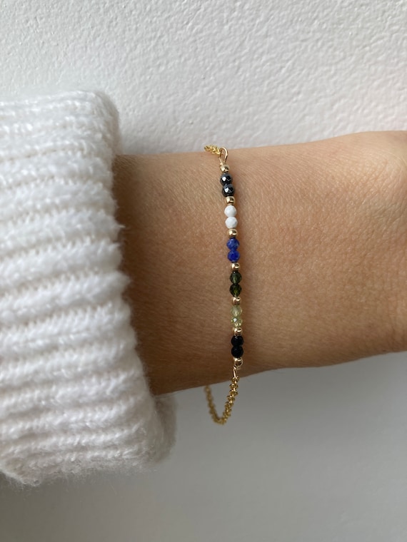 Weight loss aid bracelet. Slimming aid bracelet. Gemstone crystal healing bracelet. Gold filled/sterling silver