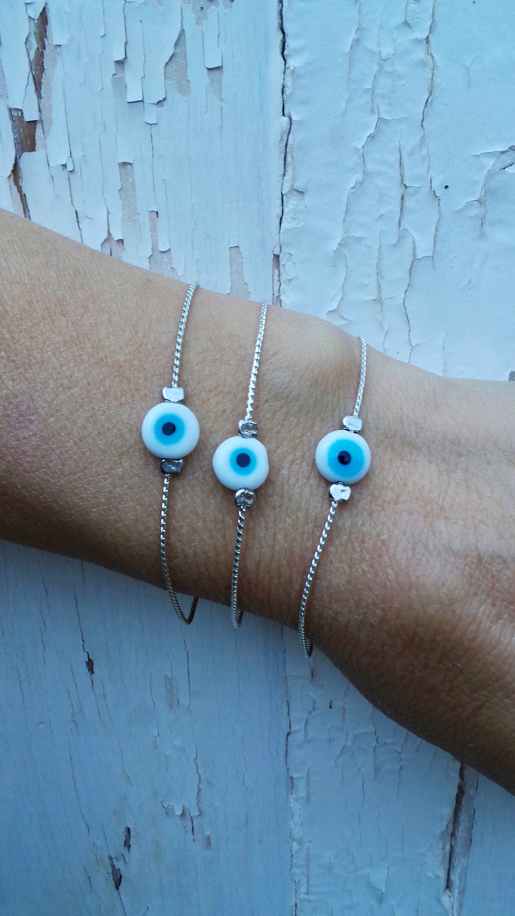 Evil Eye Bracelet Dainty Evil Eye Bracelet Simple Evil Eye Bracelet 