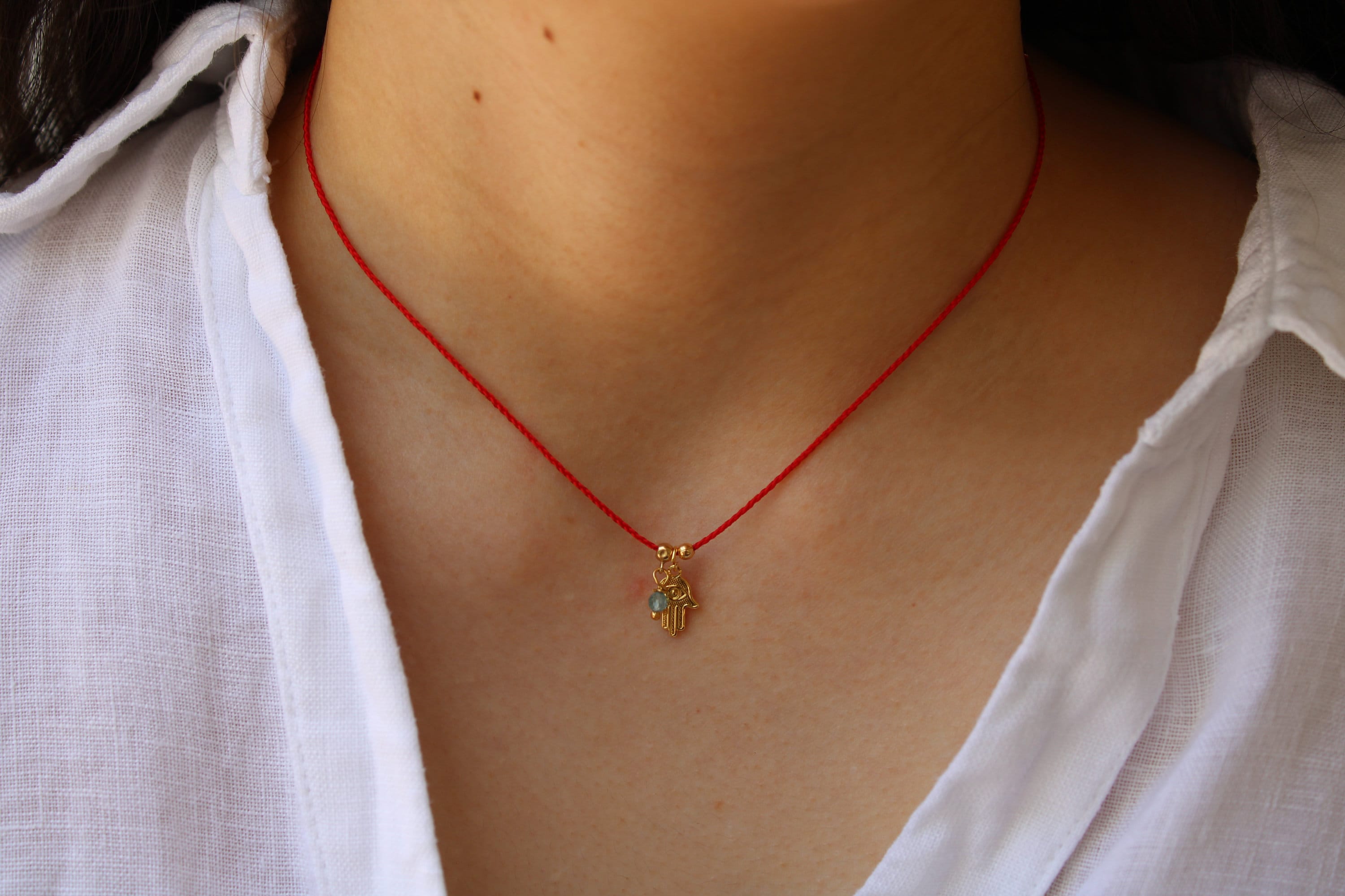 Red rope necklace discount