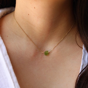 Peridot Halskette. Peridot Halskette. August Geburtsstein. Grüner Peridot.