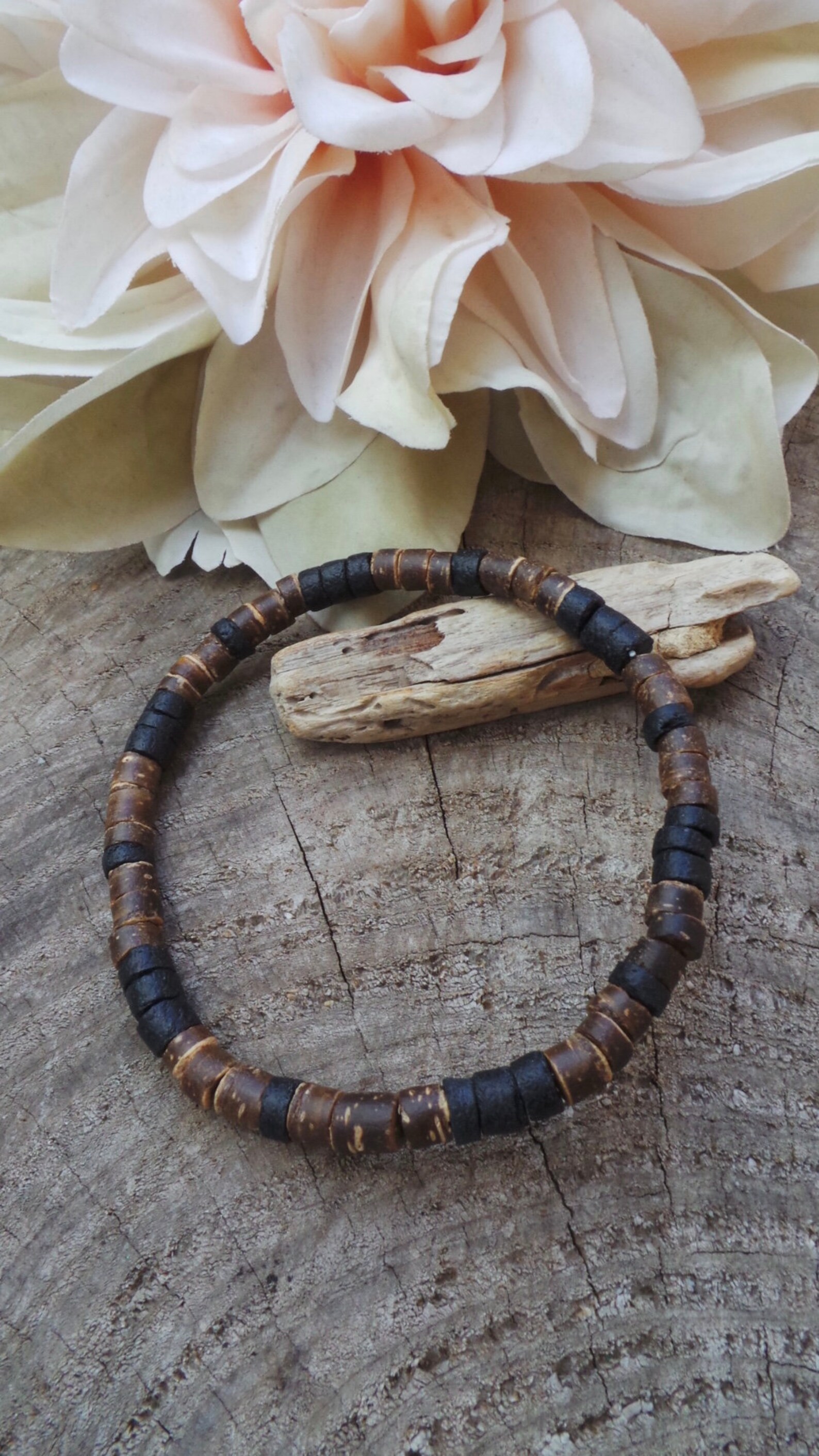 Mens Bracelet. Mens Beaded Bracelet. Mens Surfer Style Etsy