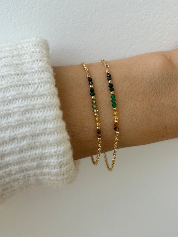 Bracelet for abundance and prosperity. Tiger's eye, citrine, green jade green/onyx, malachite and pyrite. Money bracelet. Good luck.