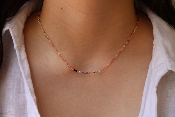 Emotional healing. Black tourmaline, howlite, amethyst, citrine and apatite. Empath protection necklace. Gold filled/sterling silver