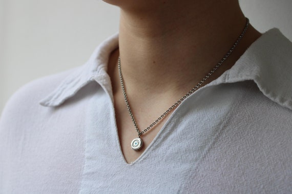 Mens evil eye necklace. Mens stainless steel evil eye necklace. Pendant necklace.