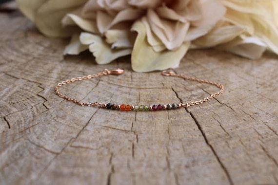 Bracelet for abundance and prosperity. Tiger's eye, carnelian, green jade, garnet and pyrite. Gold filled/sterling silver