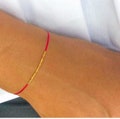Red Silk Wish Bracelet: Gold Vermeil Beads, Friendship Jewelry product logo