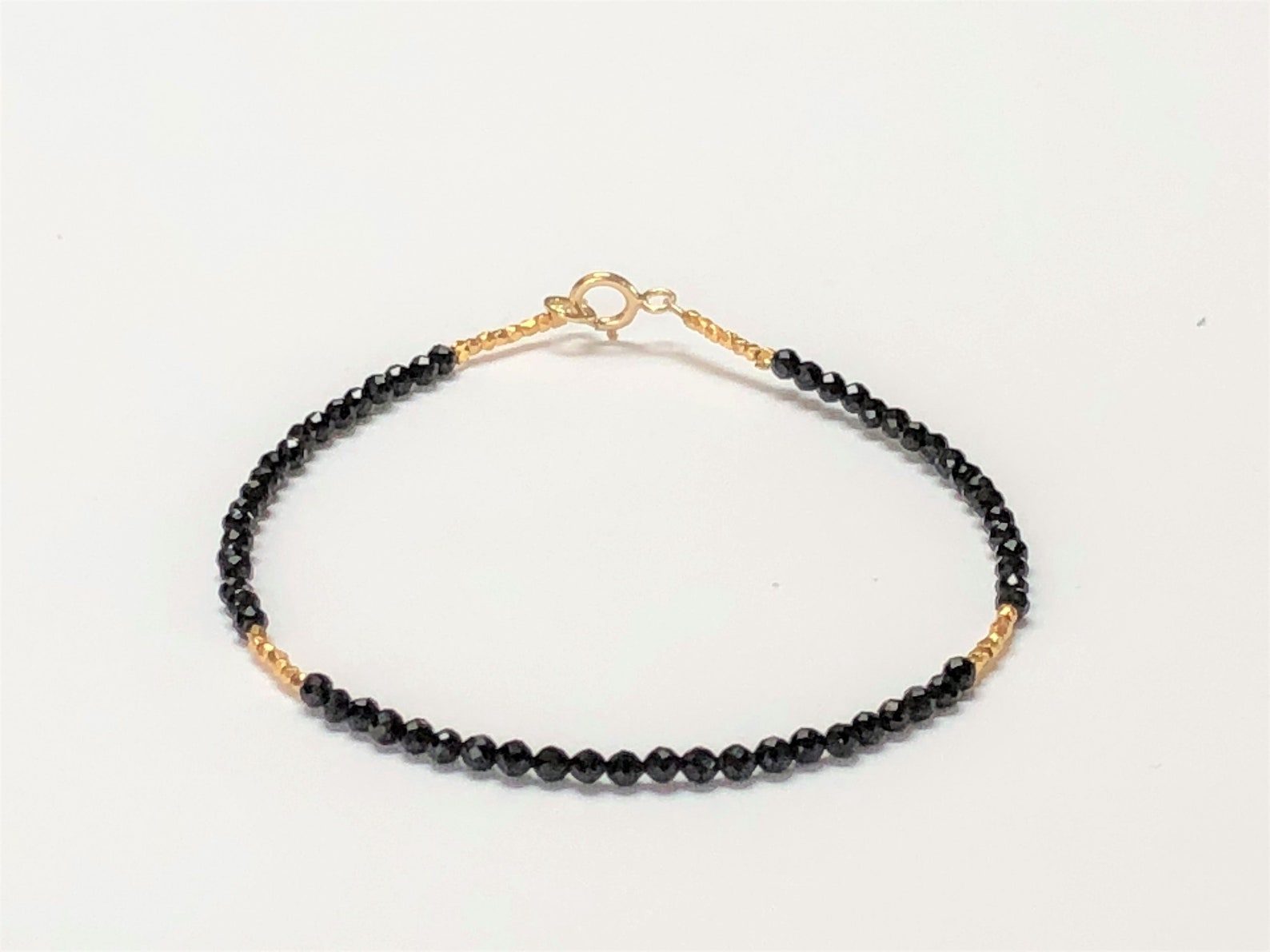 Dainty Onyx Bracelet Minimalist Onyx Bracelet Etsy