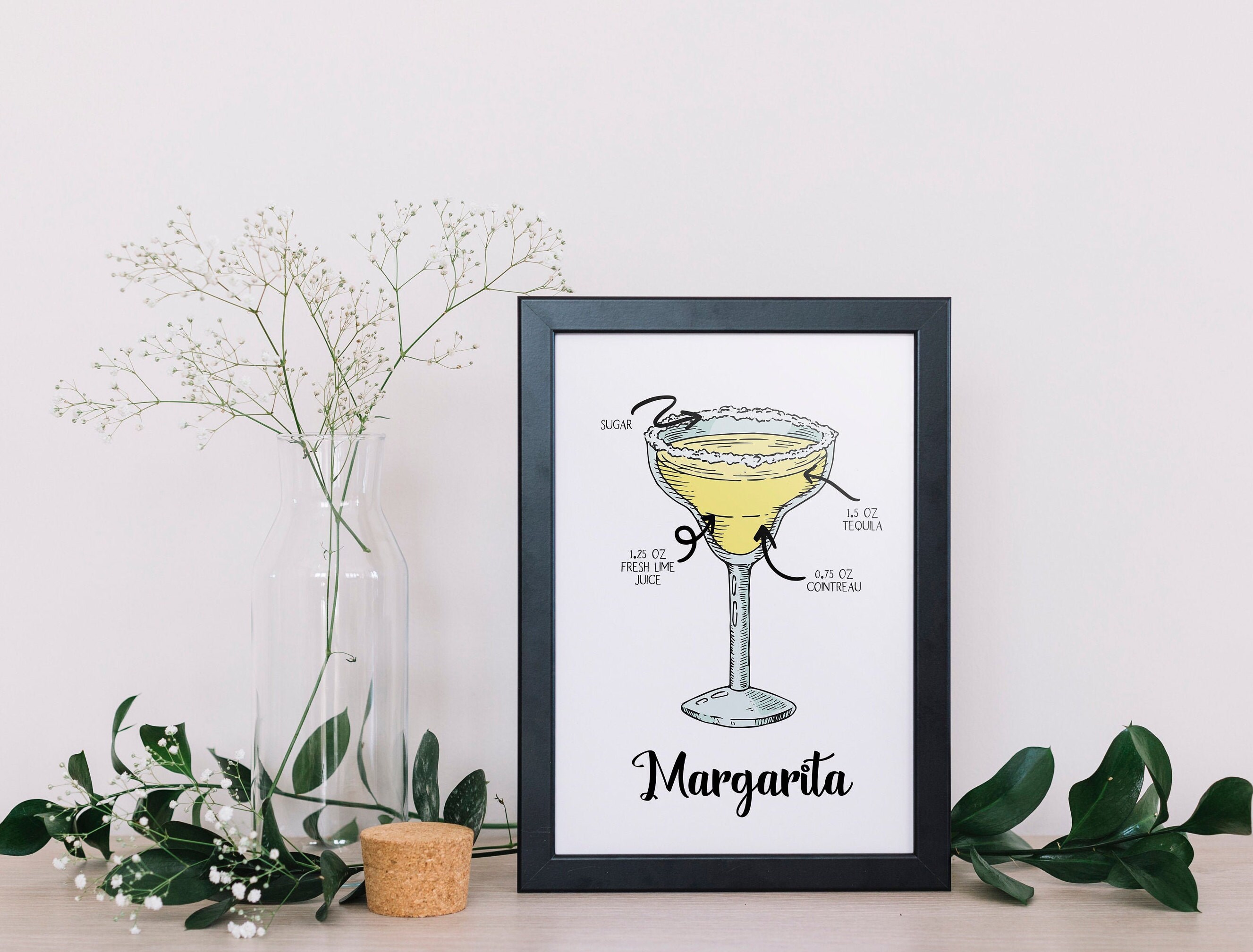 Margarita Print Home Decor Wall Art Drink Print Kitchen Etsy