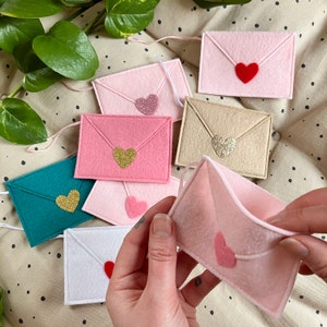 Love Letter Valentine Decoration Felt Envelope Gift Card Pouch Tooth Fairy Letter Decoration Mindfulness Kids Positive Affirmations image 2