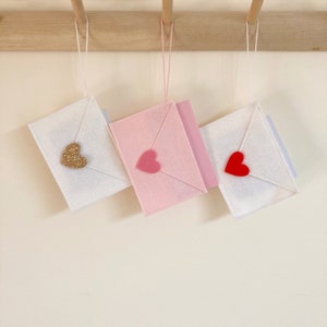 Love Letter Valentine Decoration Felt Envelope Gift Card Pouch Tooth Fairy Letter Decoration Mindfulness Kids Positive Affirmations image 3