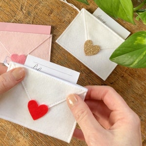 Love Letter Valentine Decoration Felt Envelope Gift Card Pouch Tooth Fairy Letter Decoration Mindfulness Kids Positive Affirmations image 4