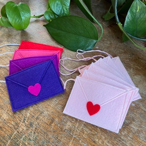 Love Letter Valentine Decoration Felt Envelope Gift Card Pouch Tooth Fairy Letter Decoration Mindfulness Kids Positive Affirmations image 7