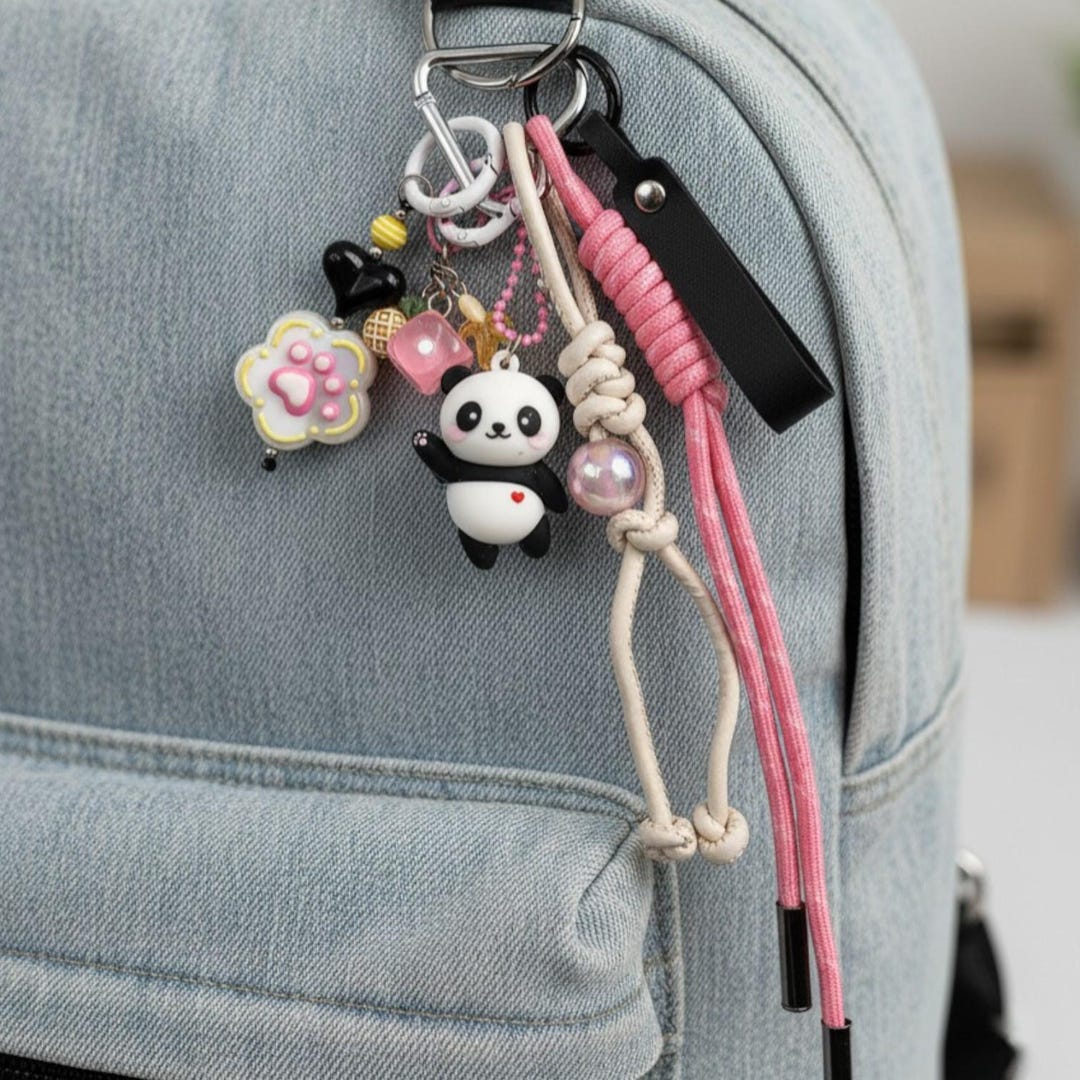 The Pink Panda Mixed-texture Charm Stack - Etsy
