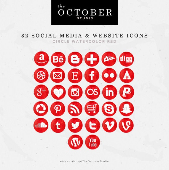 social media icons blog