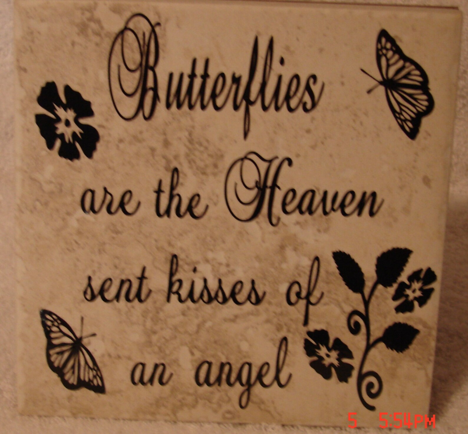 Butterflies Are the Heaven Sent Kisses of an Angel Tile Etsy