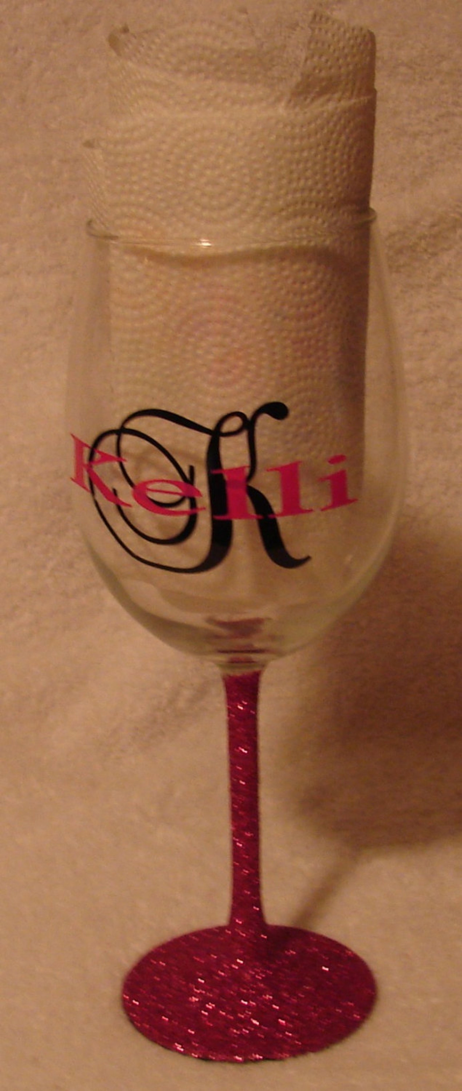 Personalized Wine Glass With Initial and Lettering With - Etsy