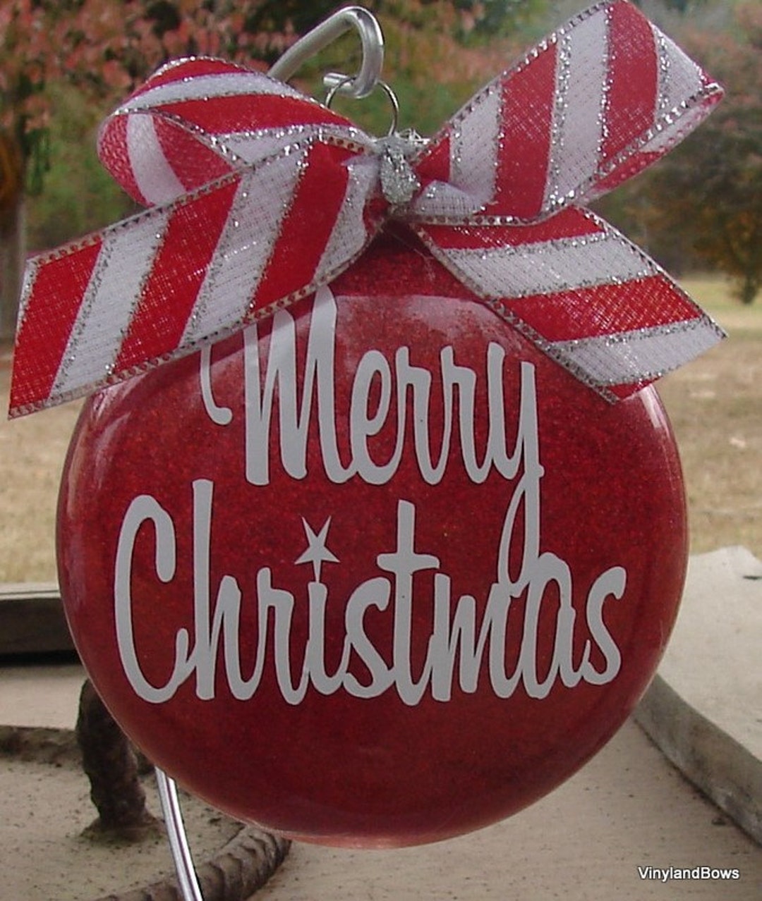 Merry Christmas Embossed Framed Ornament