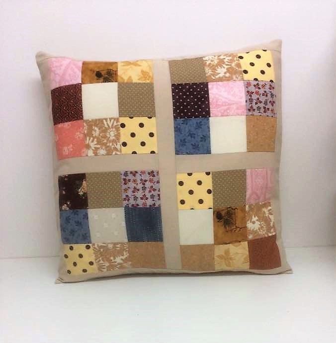 Handmade Patchwork cushions Cotton Coussin patchwork Etsy