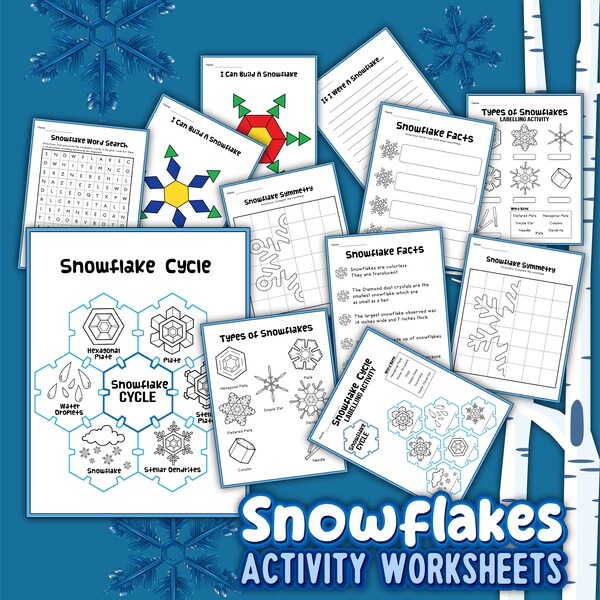 Winter Snowflake STEM Pack for Kids