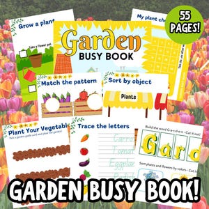 Garden Busy Book Spring Science for Preschool Kindergarten Activities Science Worksheets