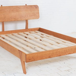 Low Platform Bed in Solid Cherry