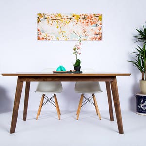 Modern Dining Table Handmade In Ohio With Solid Walnut image 2