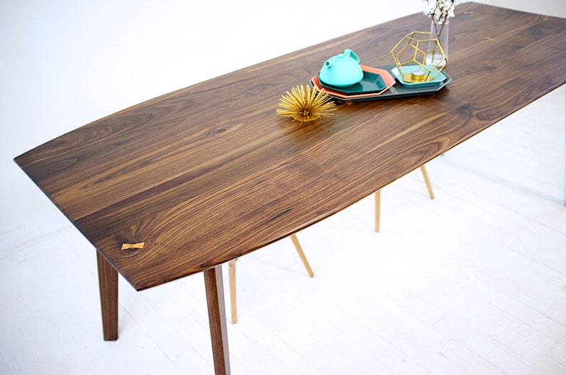 Midcentury Modern Dining Table Handmade in Ohio With Solid Etsy