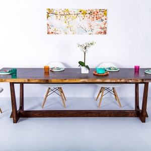 Live Edge Walnut Dining Table The Prima Handmade In OH With Solid Walnut, Customizable. Available in Other Woods image 10