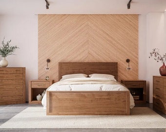 The Rigo: Queen Bed Frame Handcrafted from Solid Hardwood