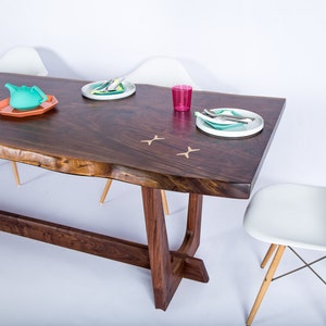 Live Edge Walnut Dining Table The Prima Handmade In OH With Solid Walnut, Customizable. Available in Other Woods image 5