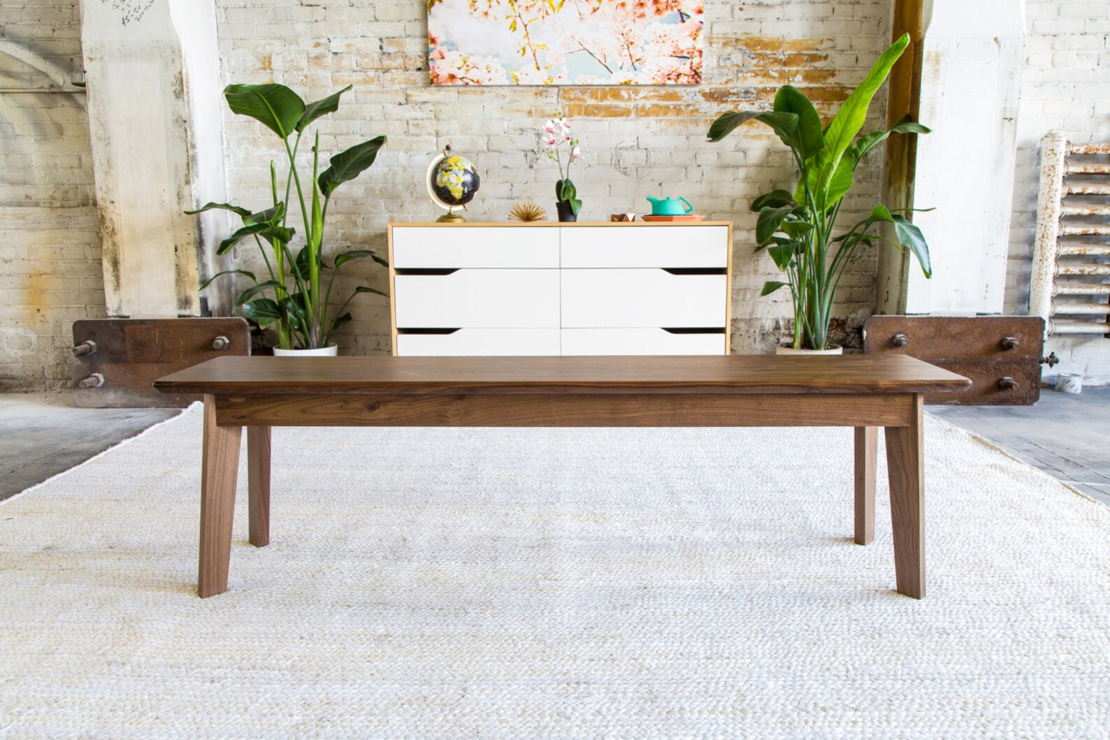 Danish Modern Bench Dining Table Bench the Etsy