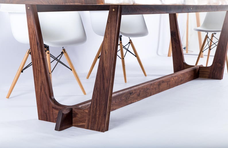 Live Edge Walnut Dining Table The Prima Handmade In OH With Solid Walnut, Customizable. Available in Other Woods image 7