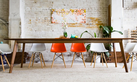 Large Dining Table, Walnut Dining Table, Mid Century Modern Dining Table, conference table Large Dining Table, Walnut Dining Table, Mid Century Modern Dining Table, conference table