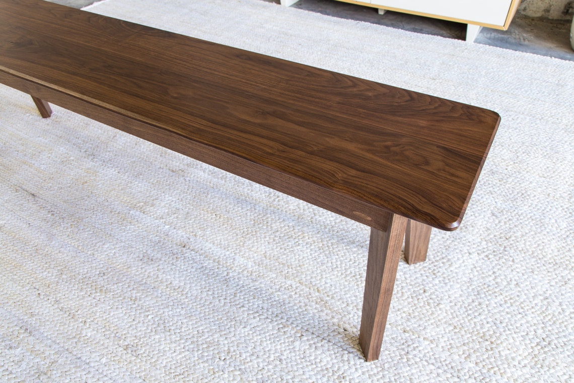 Danish Modern Bench Dining Table Bench the Etsy