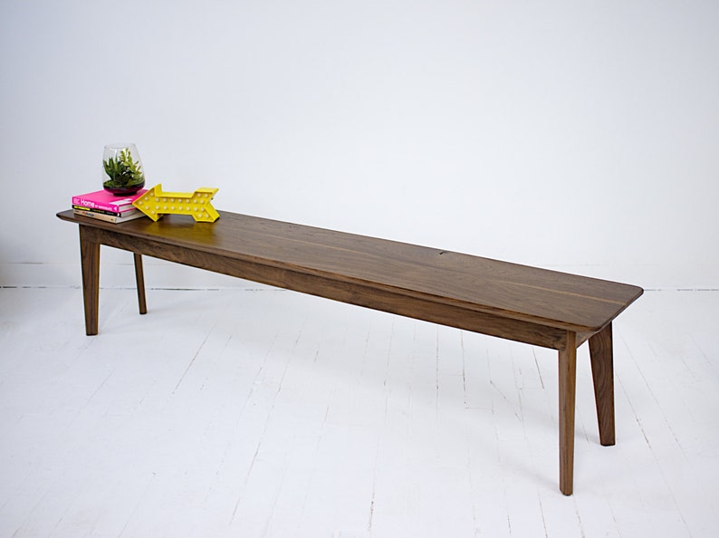 Bohemian Modern Walnut Dining Bench The Santa Monica Decor Mad Men