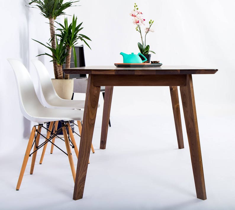 Modern Dining Table Handmade In Ohio With Solid Walnut image 3