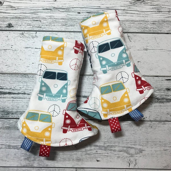 Sale!! ROAD TRIP Tula Suck Pads - suckpads, drool pads, ergo, VW, wagon, 60's, 70's, baby carrier, accessories, arilucia, lillebaby,