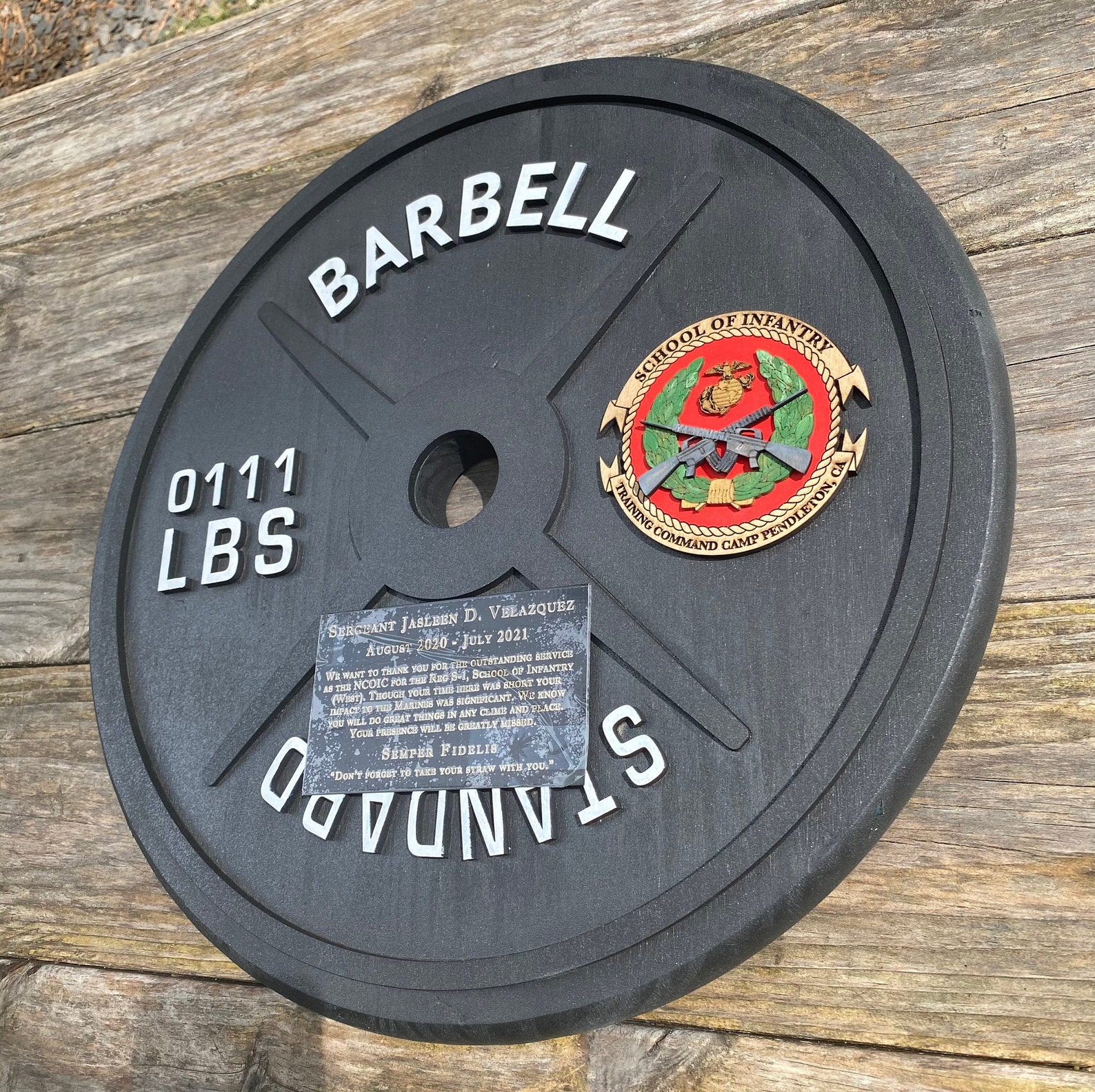 Standard Plate Weight Plaque Going Away Etsy