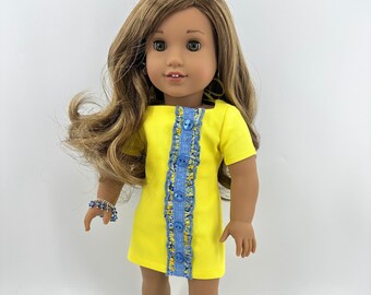 18T Uptown Girl - Dress and Sandals for 18" dolls like American Girl (R) Lea, Courtney, Tenney, Grace, McKenna, Rebecca and Saige