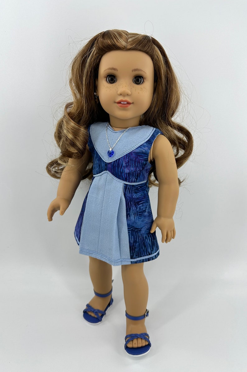 18T Sweet and Sassy Dress and Sandals for American Girl like Joss, Lea, Tenney, Grace, Isabelle, McKenna, Rebecca, Saige, Kit and Julie image 3