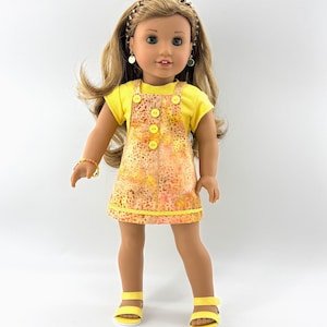 Top, Jumper and Sandals for 18" dolls like American Girl (R) Lea
