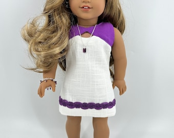 18T Uptown Girl - Dress and Sandals for 18" dolls like American Girl Lea, Kira, Blaire, Courtney, Joss, Tenney, Grace and Rebecca