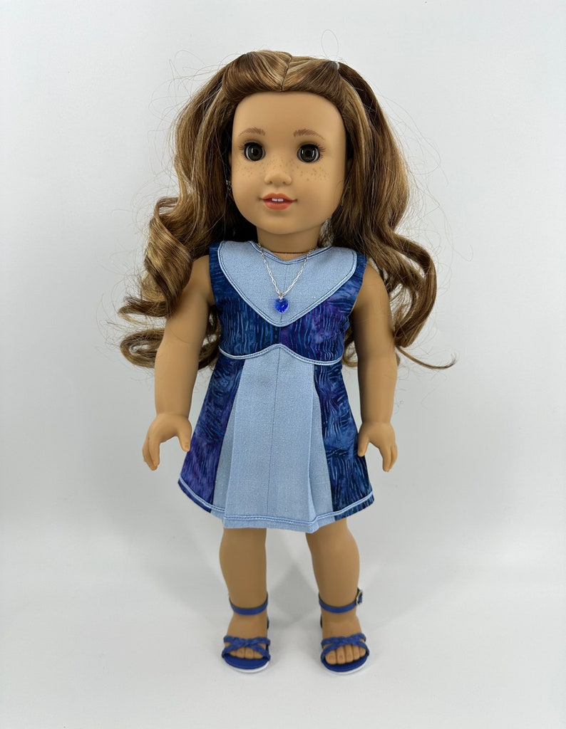 18T Sweet and Sassy Dress and Sandals for American Girl like Joss, Lea, Tenney, Grace, Isabelle, McKenna, Rebecca, Saige, Kit and Julie image 1