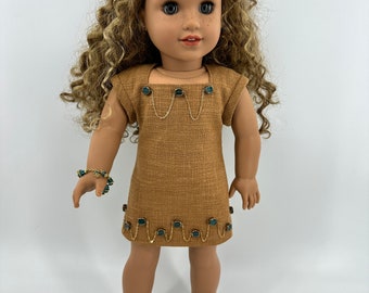 18T Uptown Girl - Dress and Sandals for American Girl like Luciana, Lea, Tenney, Grace, Isabelle, McKenna, Rebecca, Saige, Kit and Julie